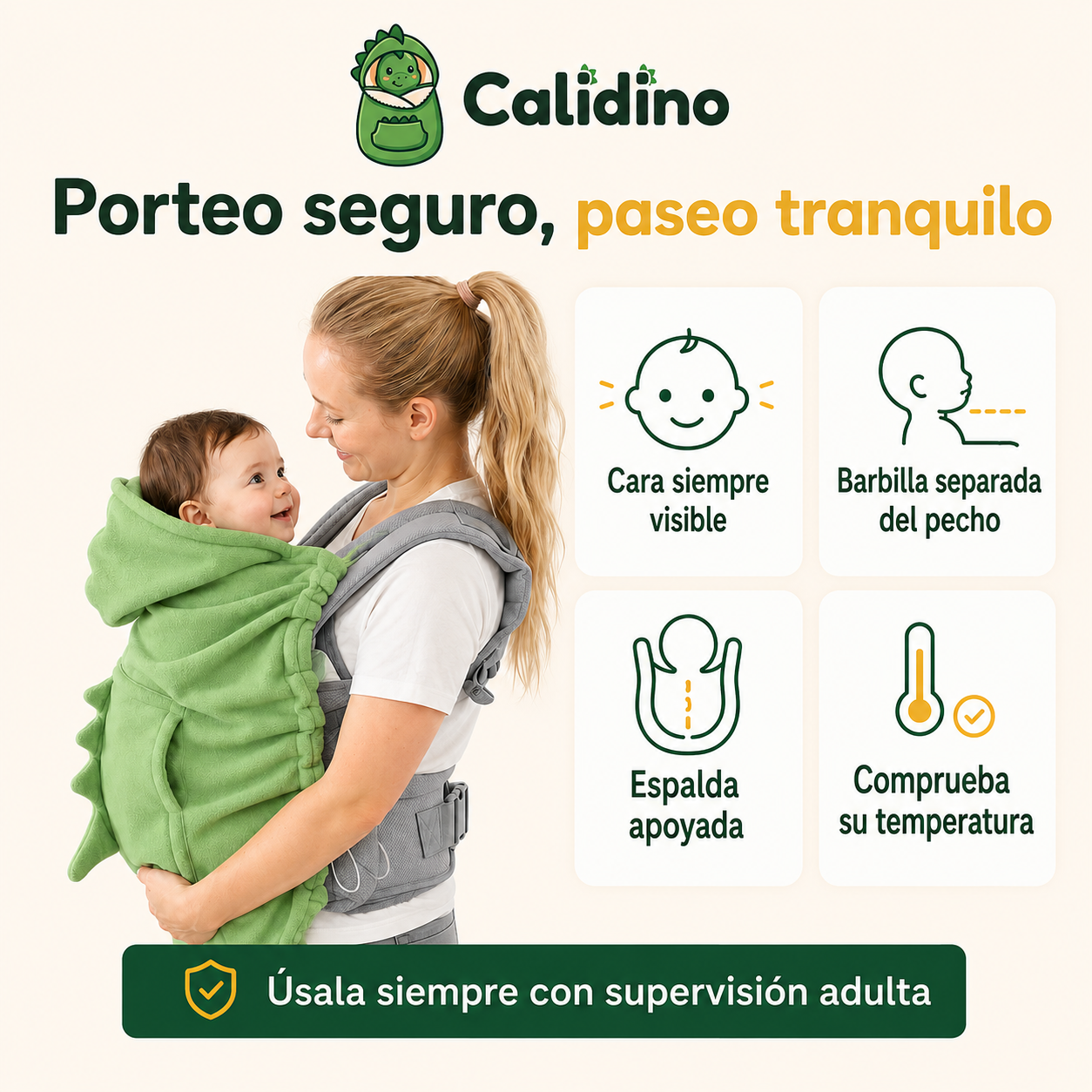 CapaDino de Abrigo para Portabebés