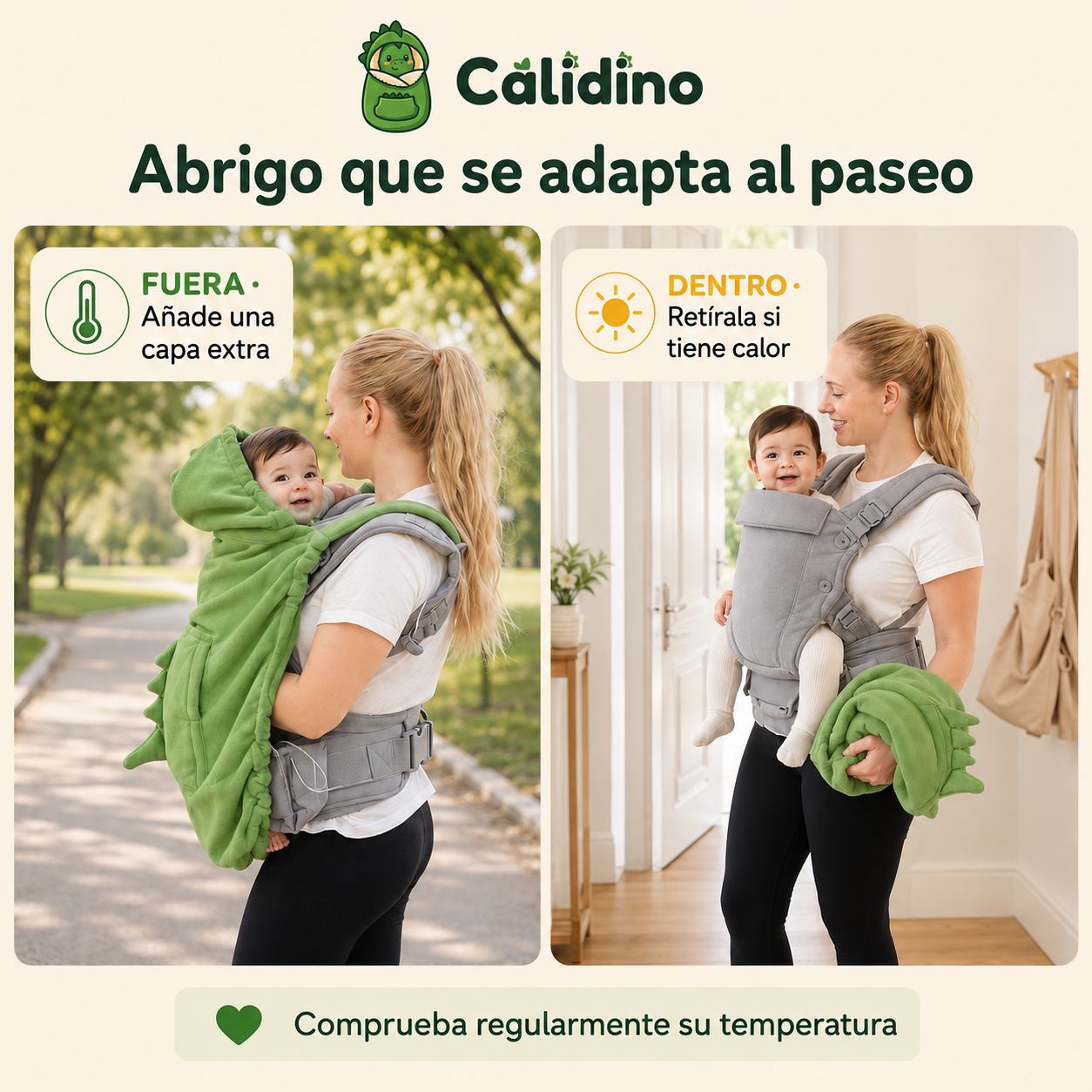 CapaDino de Abrigo para Portabebés